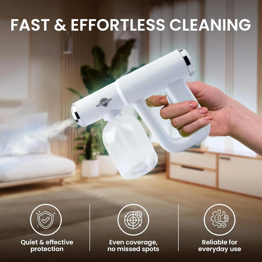 FogPro™ Nano Disinfectant Sprayer – Professional ULV Atomizer with Blue Light & USB-C Rechargeable Battery