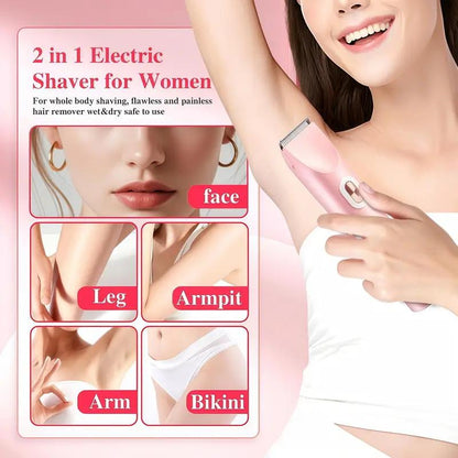 SilkGlide™ 2-in-1 Electric Shaver & Trimmer for Women