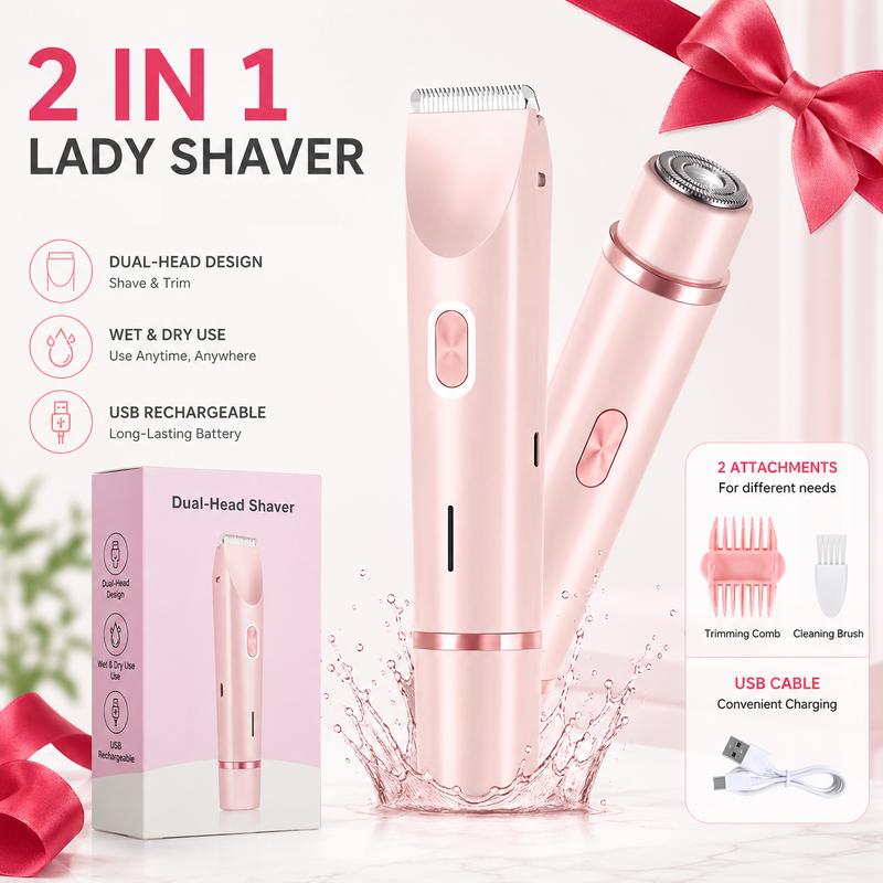 SilkGlide™ 2-in-1 Electric Shaver & Trimmer for Women