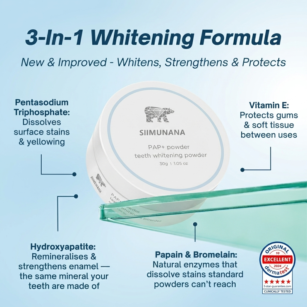 PAP+ Teeth Whitening Powder Remove Years of Stains in 14 Days
