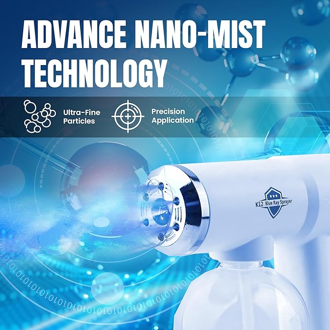 Pro Sanitizer Spray Gun – Blue Light & Ultra-Fine Mist