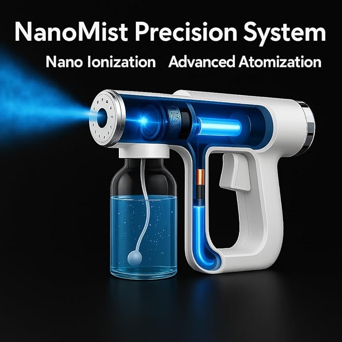 Pro Sanitizer Spray Gun – Blue Light & Ultra-Fine Mist
