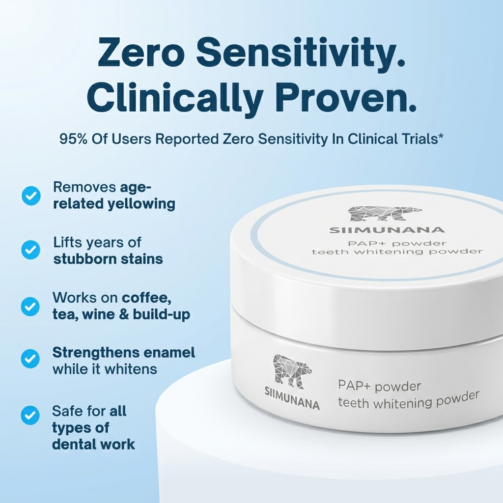 PAP+ Teeth Whitening Powder Remove Years of Stains in 14 Days